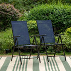 9 Pieces Patio Dining Set, 60 Inch Square Metal Table and Sling Dining Chairs Seats Up to 8