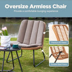 Patio Furniture Sets Rattan Wicker Outdoor Bistro Sets with Cushions (Set of 3) - 23.23L x 29.53W x 32.28H