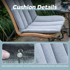 Patio Furniture Sets Rattan Wicker Outdoor Bistro Sets with Cushions (Set of 3) - 23.23L x 29.53W x 32.28H