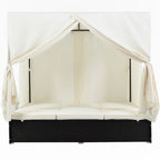 Outdoor Patio Wicker Sunbed Daybed with Cushions