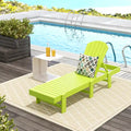 Polytrends Altura Armless Poly Eco-Friendly All Weather Reclining Chaise Lounge