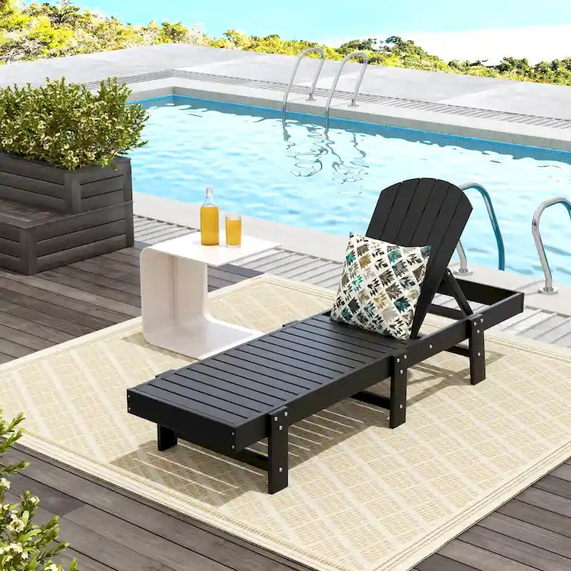 Polytrends Altura Armless Poly Eco-Friendly All Weather Reclining Chaise Lounge