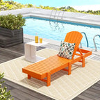 Polytrends Altura Armless Poly Eco-Friendly All Weather Reclining Chaise Lounge