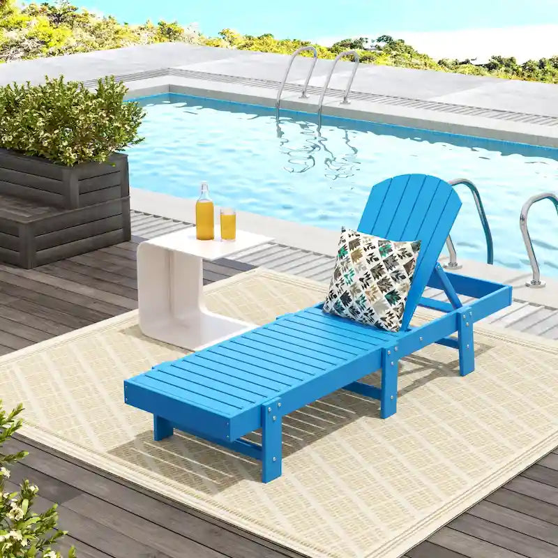 Polytrends Altura Armless Poly Eco-Friendly All Weather Reclining Chaise Lounge