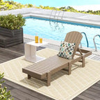 Polytrends Altura Armless Poly Eco-Friendly All Weather Reclining Chaise Lounge