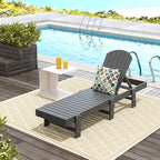 Polytrends Altura Armless Poly Eco-Friendly All Weather Reclining Chaise Lounge