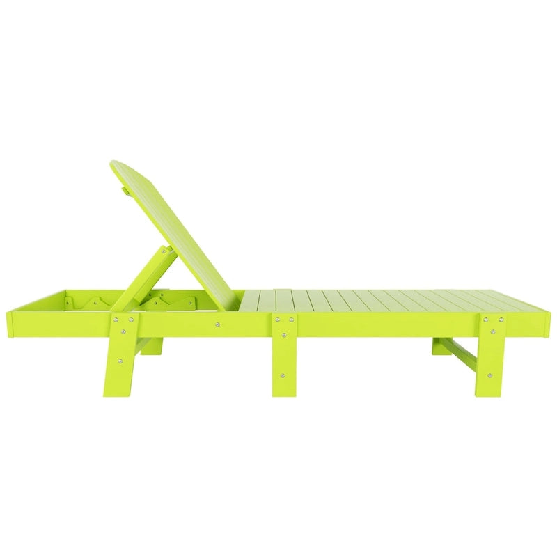 Polytrends Altura Armless Poly Eco-Friendly All Weather Reclining Chaise Lounge