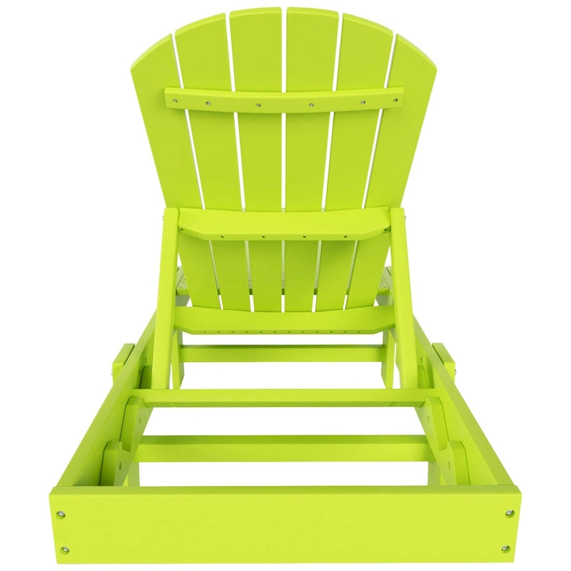 Polytrends Altura Armless Poly Eco-Friendly All Weather Reclining Chaise Lounge