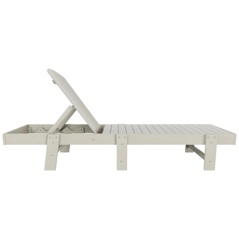 Polytrends Altura Armless Poly Eco-Friendly All Weather Reclining Chaise Lounge