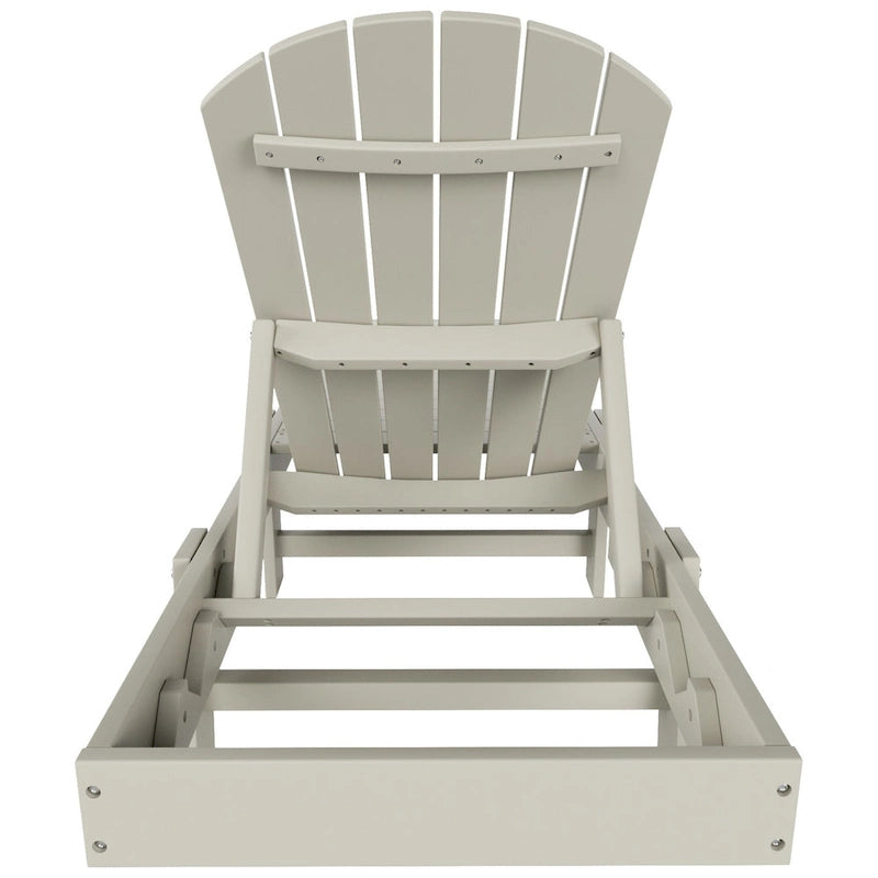 Polytrends Altura Armless Poly Eco-Friendly All Weather Reclining Chaise Lounge