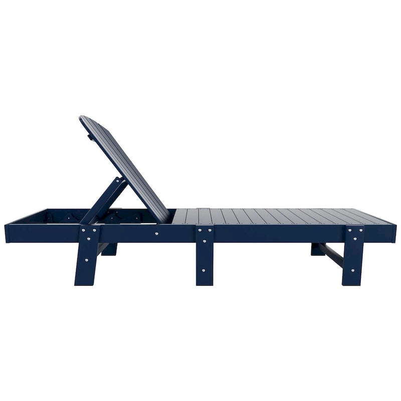 Polytrends Altura Armless Poly Eco-Friendly All Weather Reclining Chaise Lounge