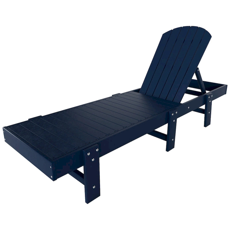 Polytrends Altura Armless Poly Eco-Friendly All Weather Reclining Chaise Lounge