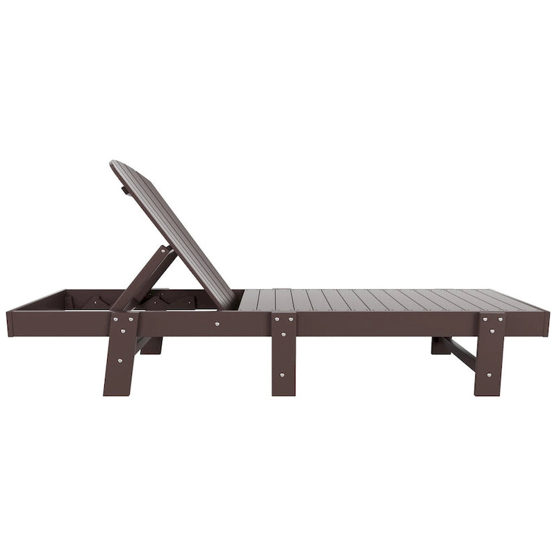 Polytrends Altura Armless Poly Eco-Friendly All Weather Reclining Chaise Lounge