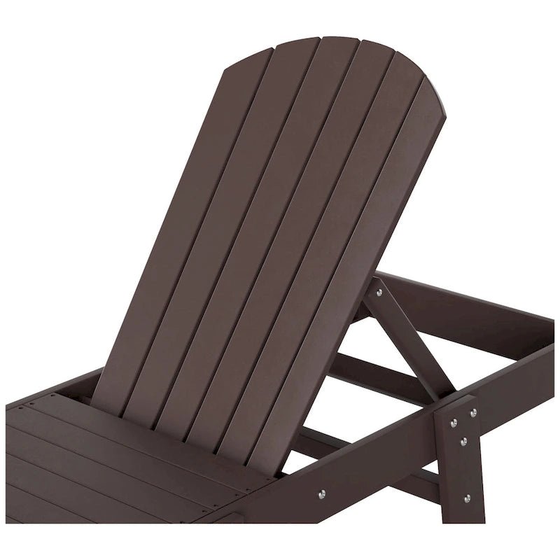 Polytrends Altura Armless Poly Eco-Friendly All Weather Reclining Chaise Lounge