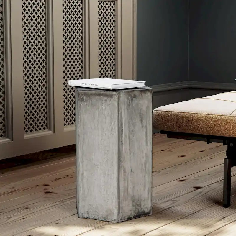 COSIEST MgO Outdoor Hexagonal End Table