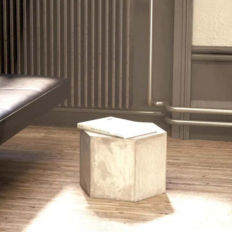 COSIEST MgO Outdoor Hexagonal End Table