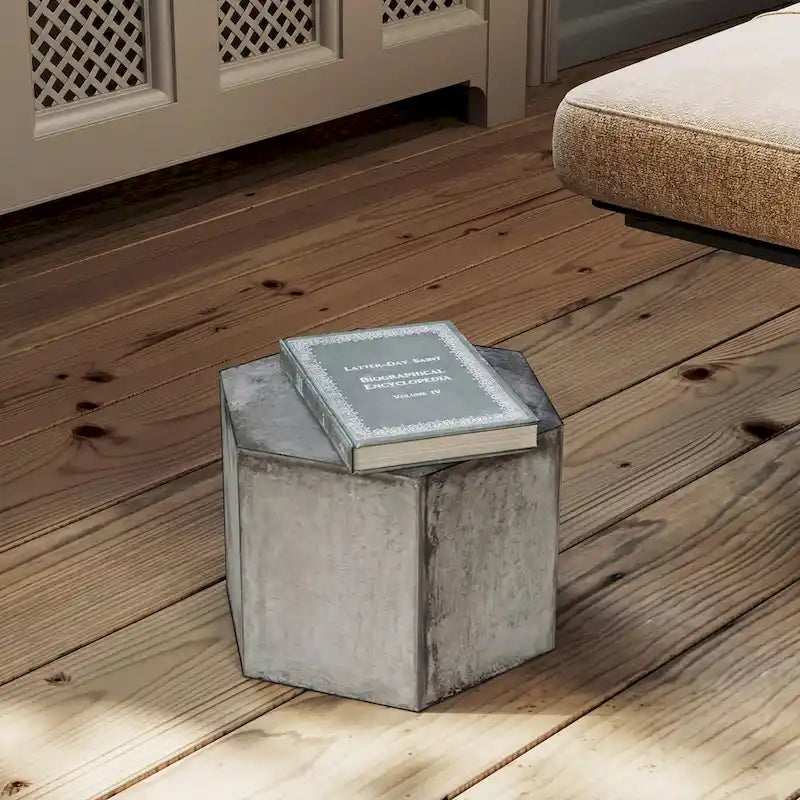 COSIEST MgO Outdoor Hexagonal End Table