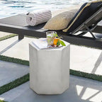 COSIEST MgO Outdoor Hexagonal End Table