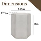 COSIEST MgO Outdoor Hexagonal End Table