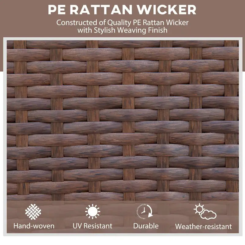Outsunny Patio Wicker Rocking Chair, Outdoor PE Rattan Swing Chair w/ Soft Cushions, Classic Style for Garden, Patio, Lawn