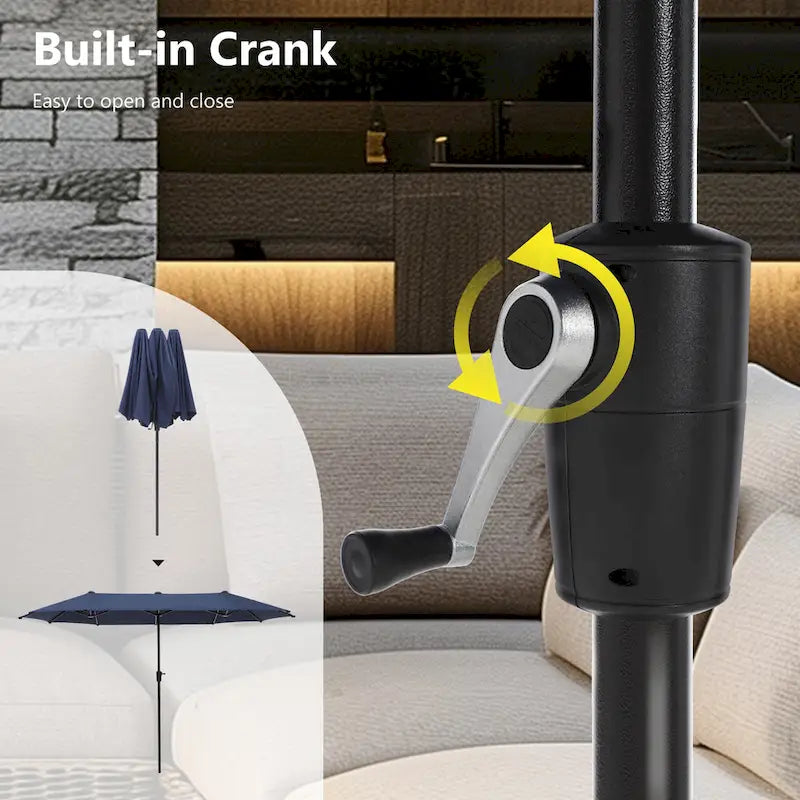 7/8-Piece Patio Dining Set of 6 Swivel Metal Rattan Chairs with Deep-seating Chairs and Wood-like Table & Outdoor Umbrella - N/A