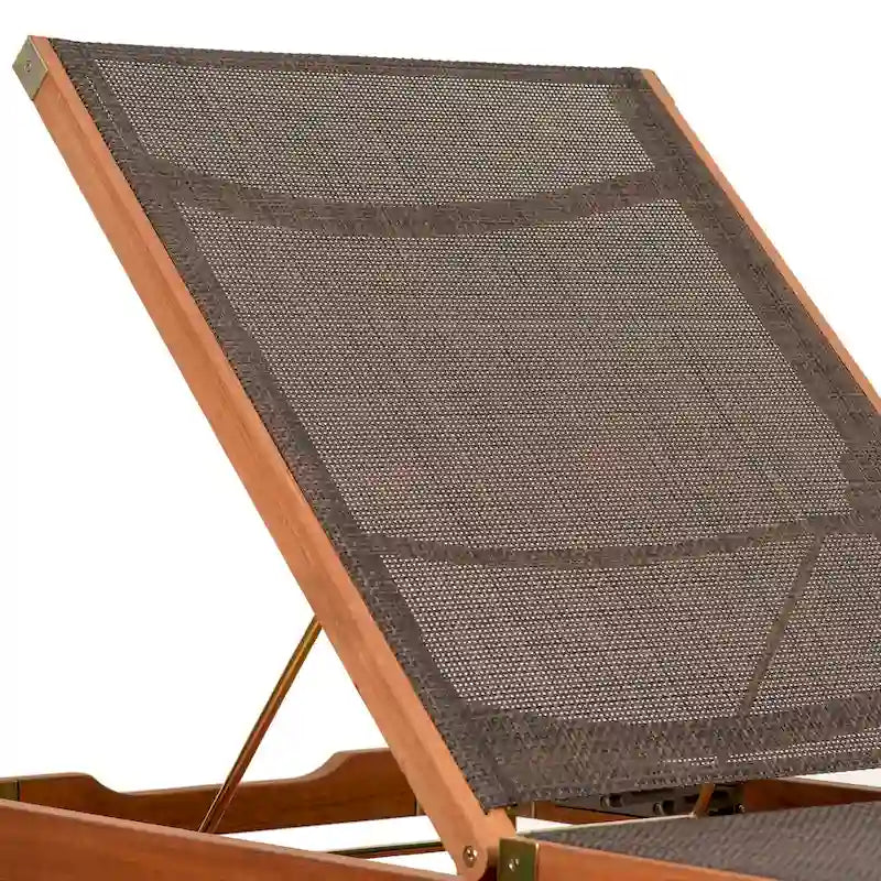 Amazonia Outdoor Patio Wood Chaise Sun Lounger - 1 Piece