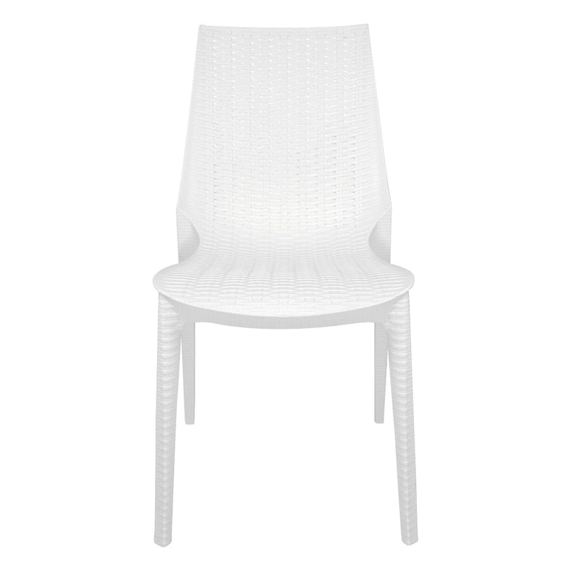 LeisureMod Kent 7-Piece Outdoor Dining Set with 4 Chairs 2 Arm Chairs - 28