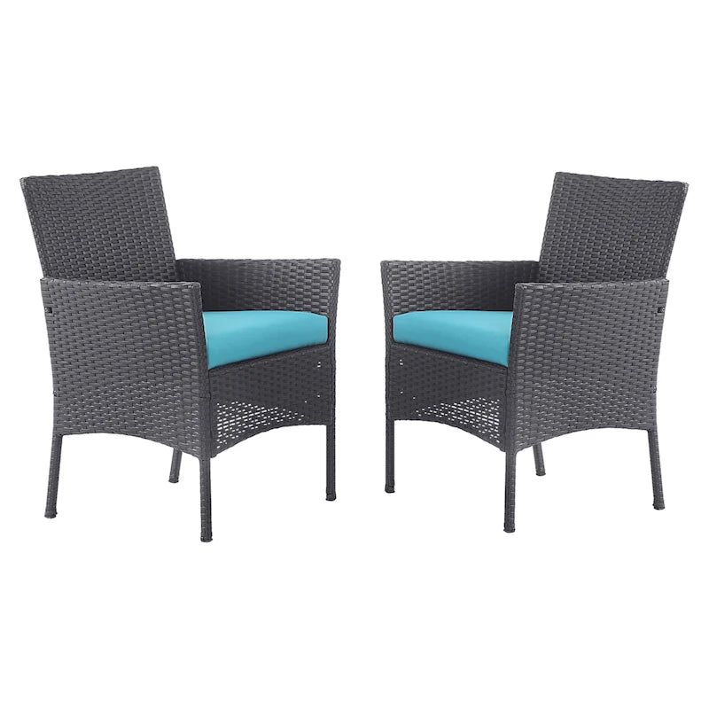 Majorca Resin Wicker Patio Dining Chair (Set of 2)