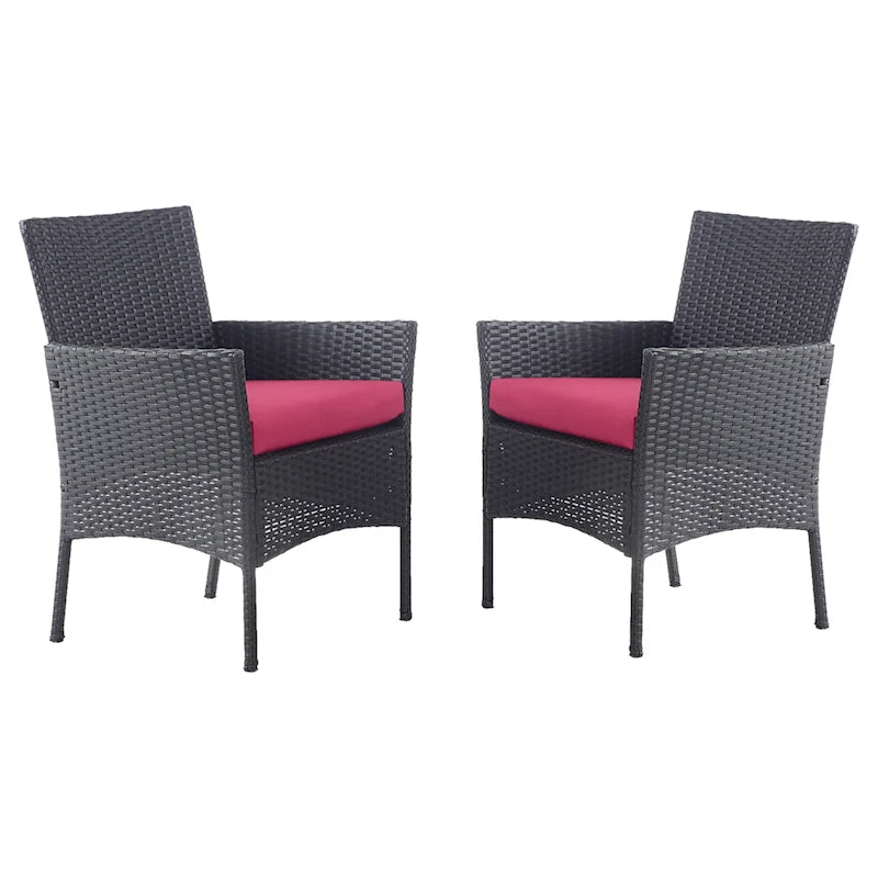 Majorca Resin Wicker Patio Dining Chair (Set of 2)