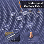 5-Piece Patio Dining Set, 36 Square Acacia Wood Table and 4 Rattan Armrest Chairs