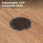 5-Piece Patio Dining Set, 36 Square Acacia Wood Table and 4 Rattan Armrest Chairs