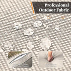 5-Piece Patio Dining Set, 36 Square Acacia Wood Table and 4 Rattan Armrest Chairs