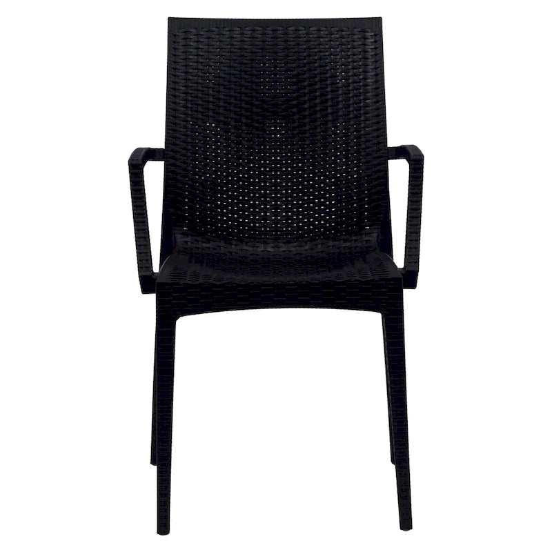 LeisureMod Mace 7-Piece Outdoor Dining Set with 4 Chairs 2 Arm Chairs - 28