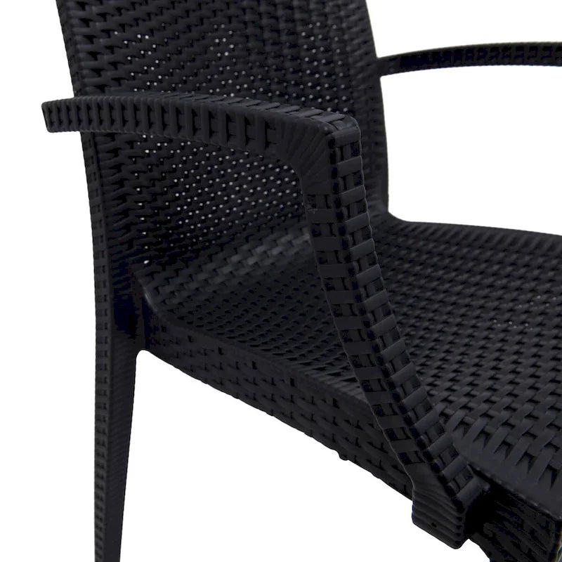 LeisureMod Mace 7-Piece Outdoor Dining Set with 4 Chairs 2 Arm Chairs - 28