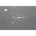 5 Piece Outdoor Wicker Sectional Conversation Sofa Set with Black Cushions and Red Pillows