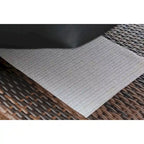 5 Piece Outdoor Wicker Sectional Conversation Sofa Set with Black Cushions and Red Pillows