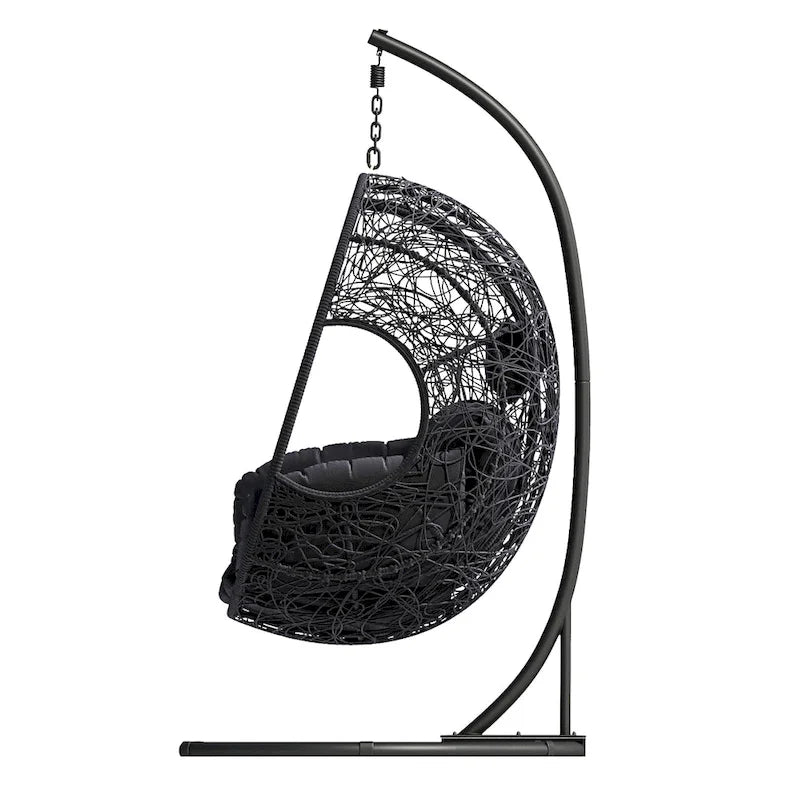 New Comming Outdoor Indoor PE wicker Swing Egg Chair Gray Color