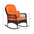 Outdoor Hand-Woven Resin Wicker Rocking Chair