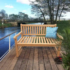 Seven Seas Teak Santiago Teak Wood Outdoor Patio Bench, 4 Foot