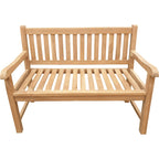 Seven Seas Teak Santiago Teak Wood Outdoor Patio Bench, 4 Foot