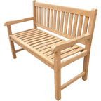 Seven Seas Teak Santiago Teak Wood Outdoor Patio Bench, 4 Foot