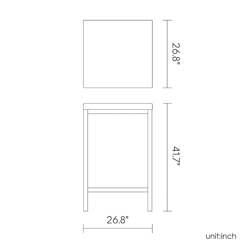 Russ Resin All-Weather Bar Table with Aluminum Legs