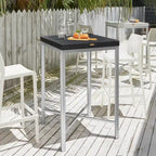 Russ Resin All-Weather Bar Table with Aluminum Legs
