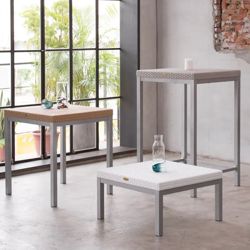 Russ Resin All-Weather Bar Table with Aluminum Legs