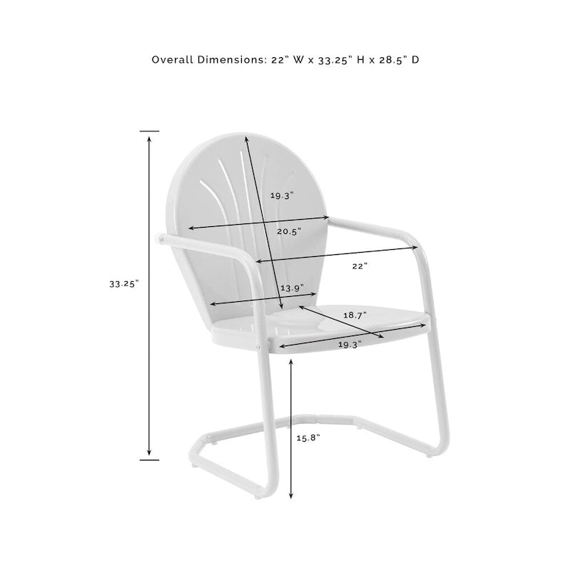 Griffith Sky Blue Finish Loveseat and 2 Chairs/White Finish Side Table Metal Outdoor Conversation Set