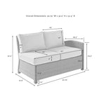 Crosley Bradenton 4-Piece Outdoor Wicker Seating Set with Sand Cushions