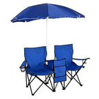 Double Picnic Beach Camping Folding Chair/Cooler Set