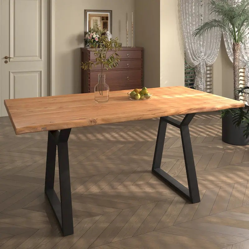 ComfyStyle Outdoor Acacia Wood Dining and Bench