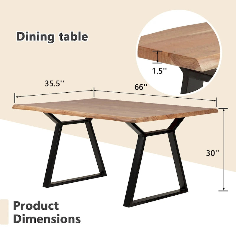 ComfyStyle Outdoor Acacia Wood Dining and Bench