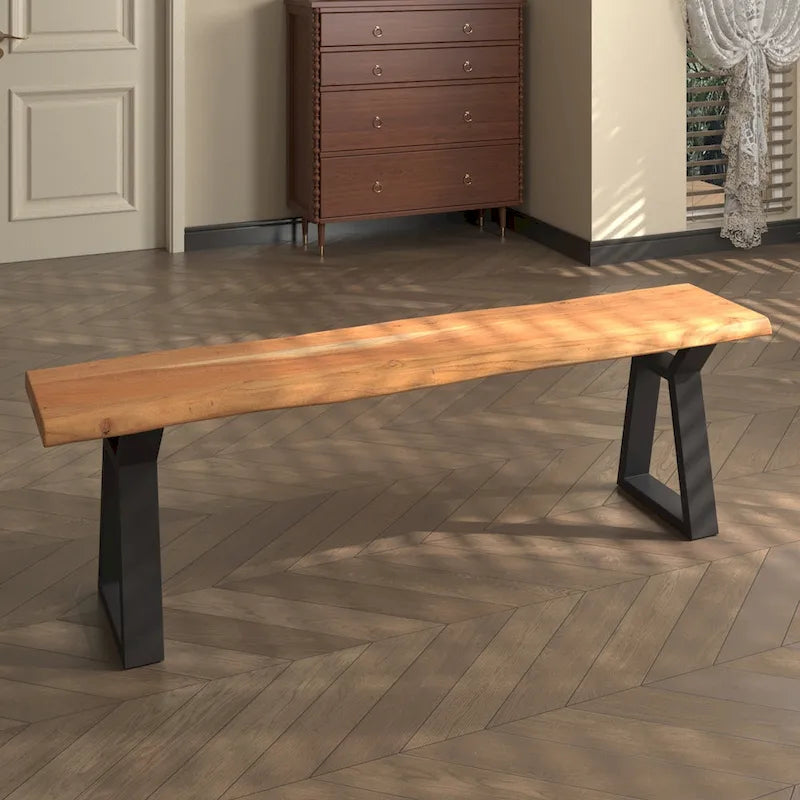 ComfyStyle Outdoor Acacia Wood Dining and Bench